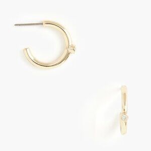 J. Crew Delicate Crystal Hoop Earrings/NWT